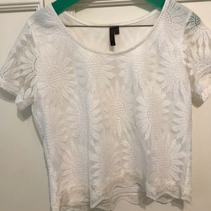 White floral lace Top by Sistar
